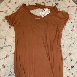 NWT Latched Mama Copper Dolman Maxi Dress